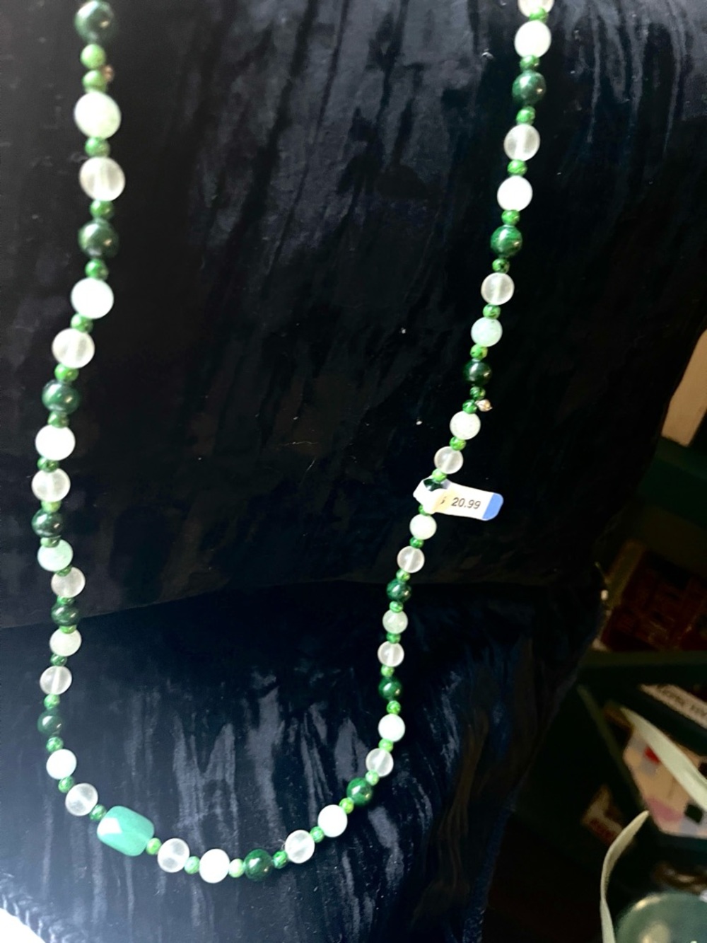 Classic Green. Jade Beaded Necklace